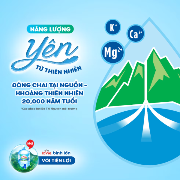 Bình nước Lavie 18.5L có vòi